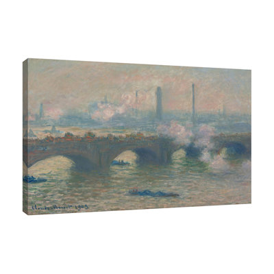 «Waterloo Bridge» par Claude Monet - reproduction d'art sur toile tendue