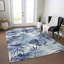 Tapis bleu intérieur / extérieur lavable à la machine Xhevrie-1026584304