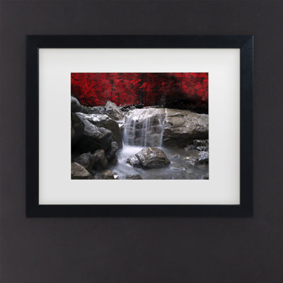 Framed Wall Art - Philippe Sainte-Laudy ‘Red Vison’ Wall Decor with Matted Frame - Living Room, Kitchen, and Bathroom Art - 11x14