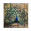 Paon en pleine exposition III - Décoration murale en bois d'oiseau - sur bois de pin naturel-1044363366