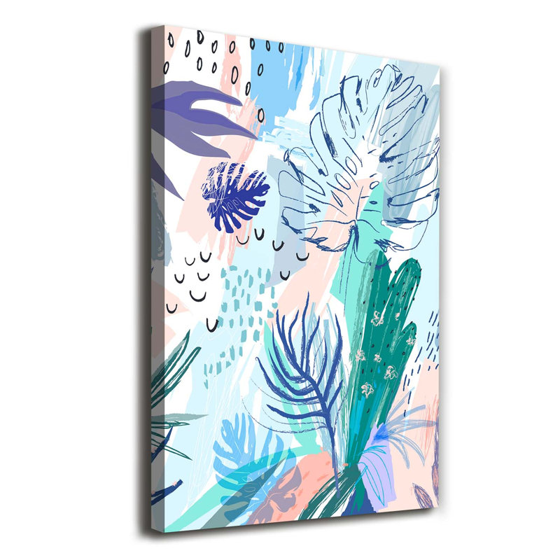 Tropical Leaves - Wrapped Canvas Print