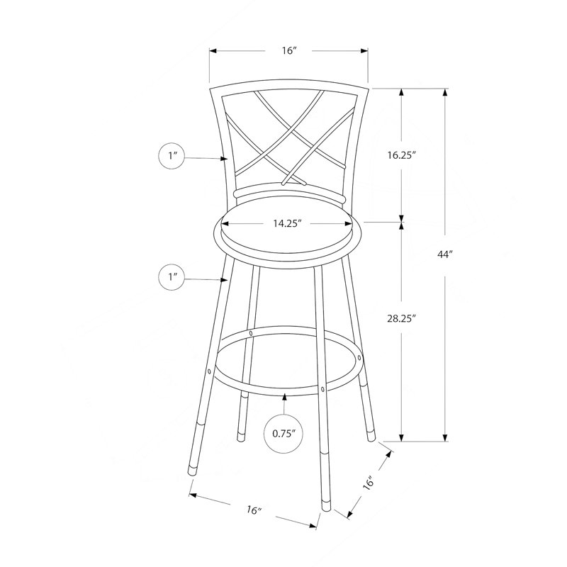 Tabouret de bar, ensemble de 2, pivotant, hauteur de bar, métal noir, aspect cuir, contemporain, moderne