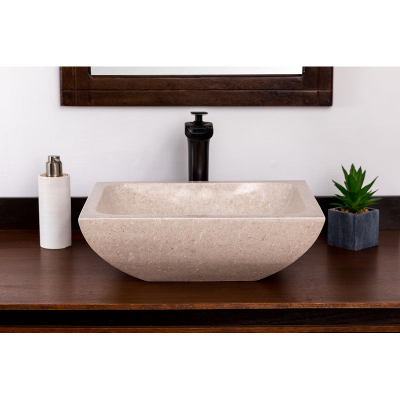 Ojinaga Stone Rectangular Vessel Bathroom Sink