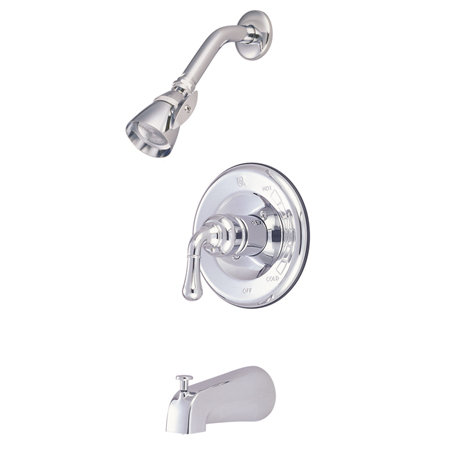 Kingston Brass Magellan Single-Handle Pressure Balanced Tub and Shower Faucet, Trim Only, Polished Chrome
