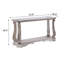Table de canapé, argent antique et verre transparent