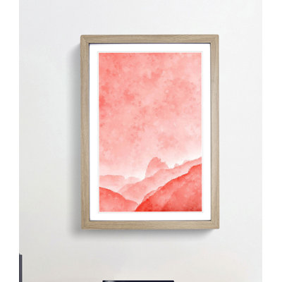 Coral Mountains - Picture Frame Painting Print
