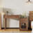 Ismar Walnut Storage Makeup Vanity Adjustable Desk With USB and Solid Wood Legs,Left and Right Installation