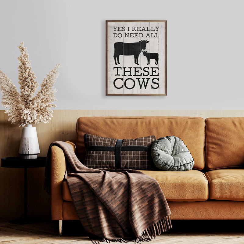 Toutes ces vaches - noir, Blanc / noir, H 10 po x l 8 po