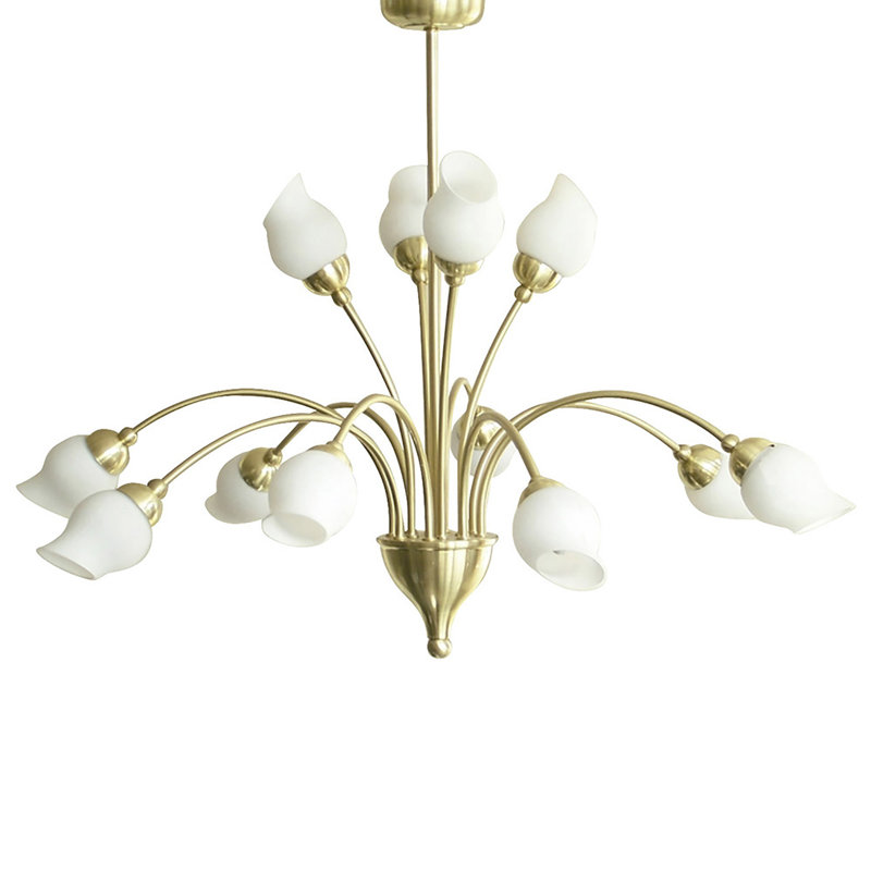 Kissinger 12 - Light Shaded Chandelier, Antique Copper