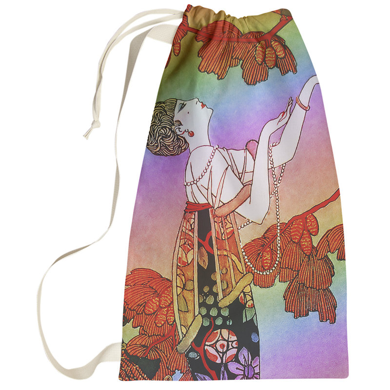 Sac à linge pour femme Simsbury, Petit (H 64 po x l 20 po x P 1,5 po), Rose / Rouge / Blanc
