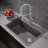 Diamond SILGRANIT 33.5" Super Single Dual Mount Kitchen Sink - Cinder-40566057-40566055