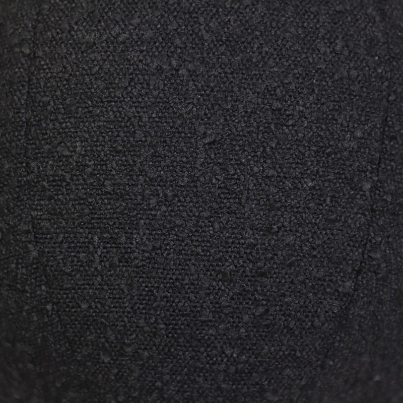Coussin Boba, Bouclé noir, H 14 po x l 14 po