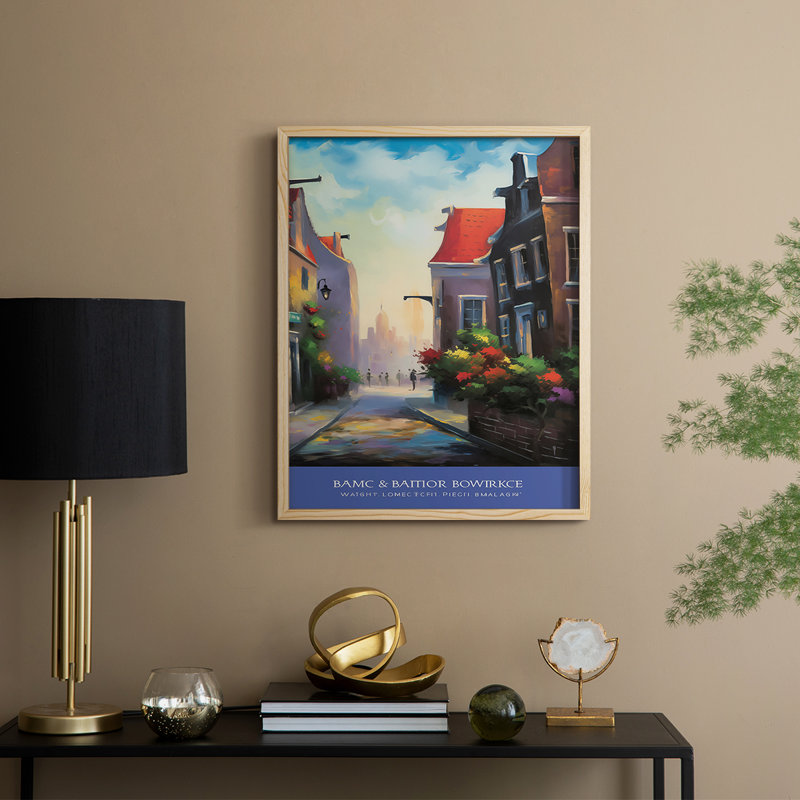 LANDSCAPES Series CCLVI Framed Print - Solid Wood, Natural, 11" H x 9" W