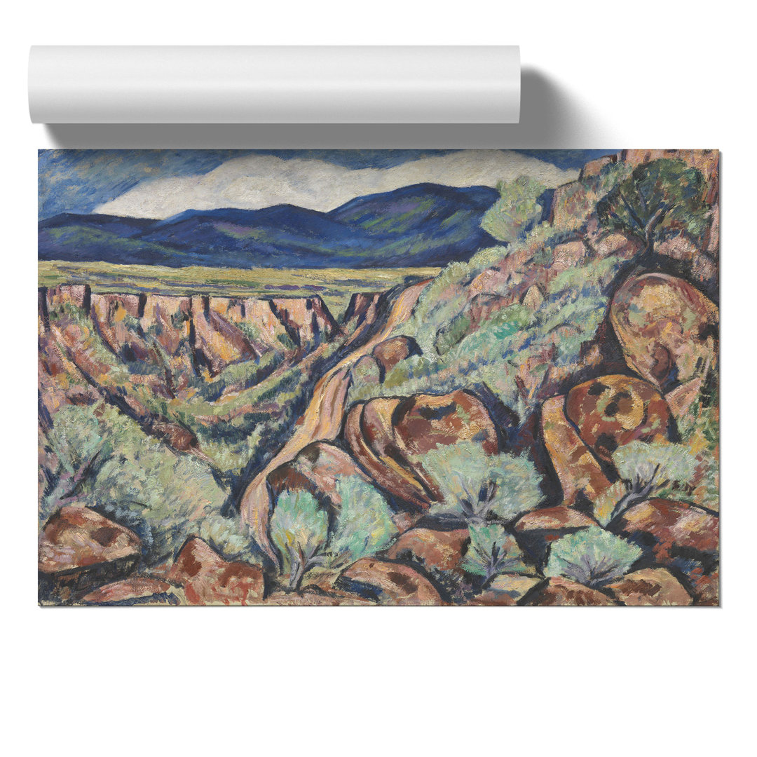 Landscape, New Mexico by Marsden Hartley - Unframed Painting