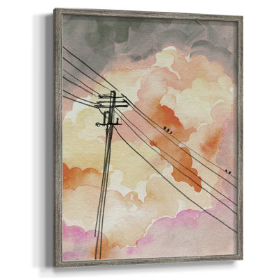 Cloudy Communication II Framed Print - Solid Wood