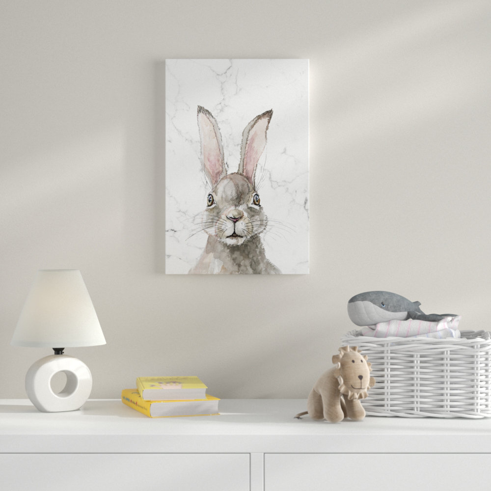 Harriet Bee Bewildered Rabbits Thinking Rabbit Print on Wrapped Canvas ...