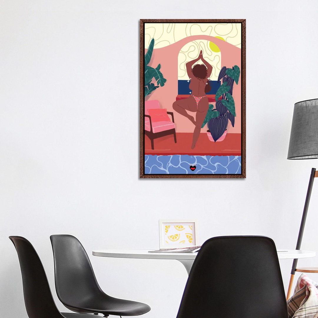 Yoga von Mlle Belamour - Galerie-umwickelte Leinwand Giclée auf Leinwand