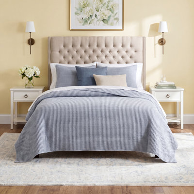 Pick Stitch Cotton Coverlet Set