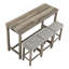 Ensemble de table de bar avec prise de courant, ensemble de salle à manger 4 pièces idéal pour la vie, la salle à manger et les salles de jeux, style industriel pour les espaces modernes