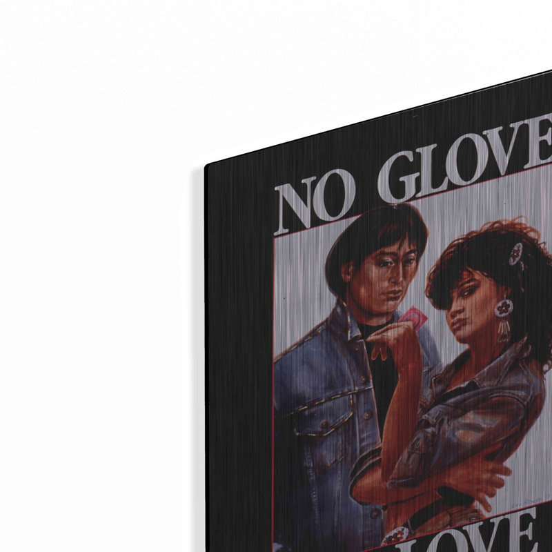Art mural en métal luxueux «No Glove No Love» par Epic Portfolio, 24 po x 36 po, H 16 po x l 12 po