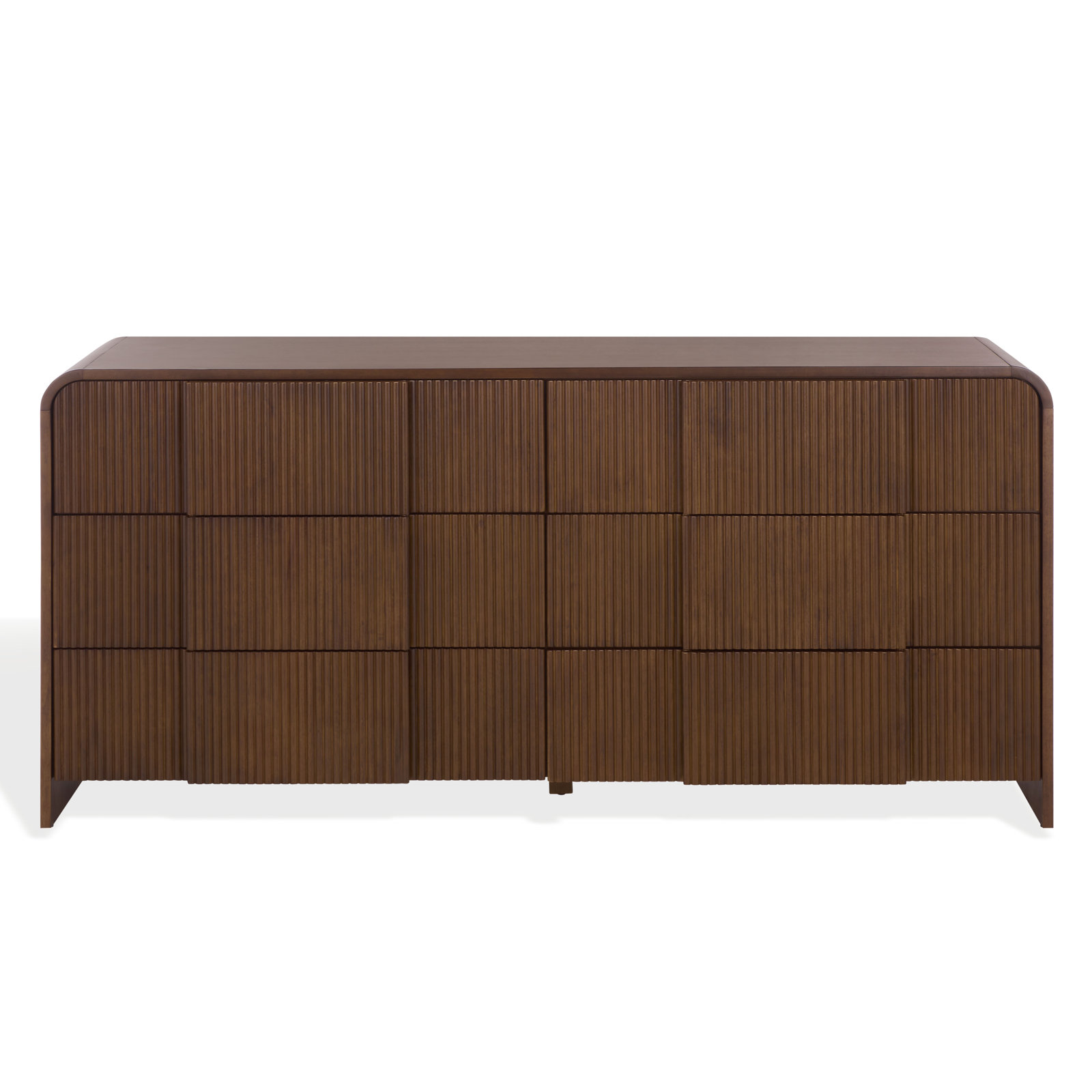 Vitale Reeded Wood Dresser, Walnut