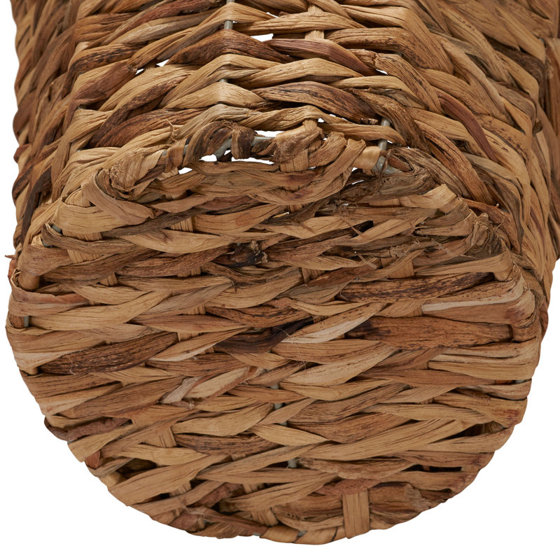 Bimal Wicker Open Waste Basket, 3 (Gallons), Stained Hyacinth