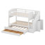 Lit simple superposé simple avec lit gigogne et trois tiroirs, structure de lit superposé en bois massif avec escalier de rangement, garde-robe et garde-corps-1146579237