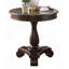 Table d'appoint ronde à piédestal en bois-1018126236