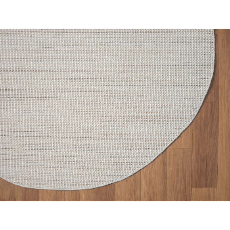 Elysia white Rug, Round 120cm