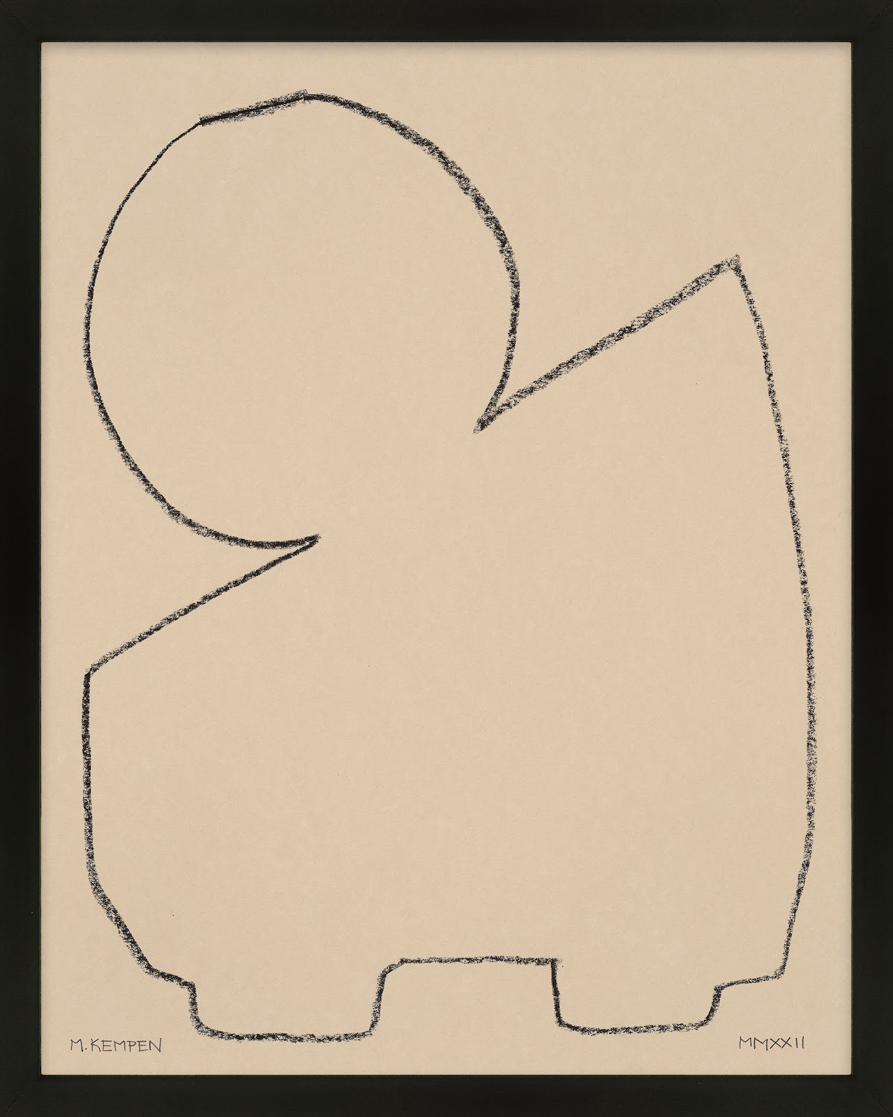 Outlines 1 by Michael Kempen, Black Framed, 30" W x 38" H