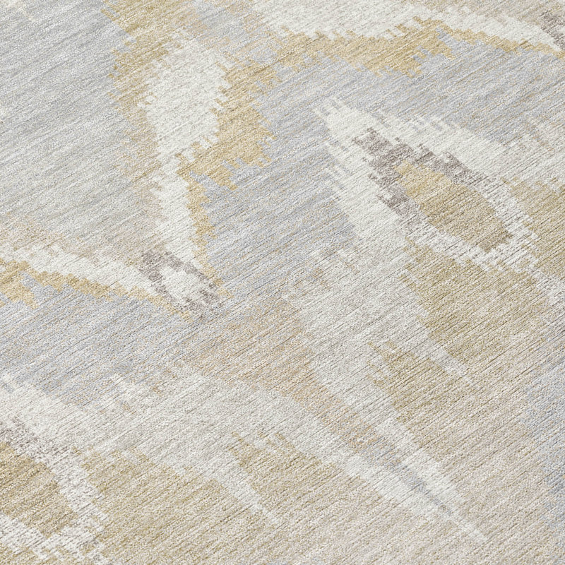 Machine Washable Indoor/Outdoor Chantille ACN2926 Lodge Rug, Ivory, 8' Round