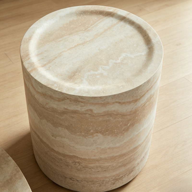 Faux Stone Side Table