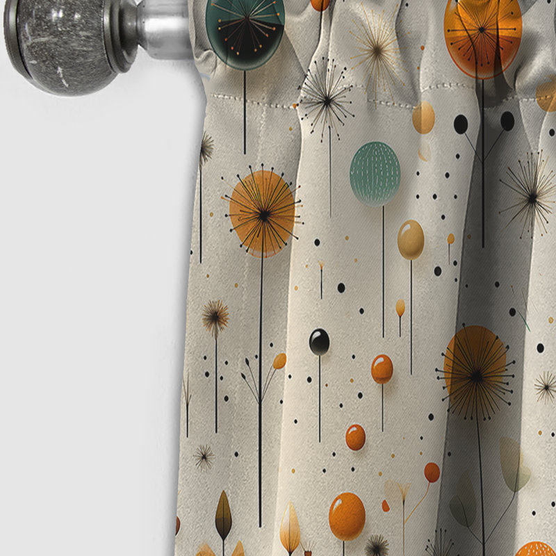 Mcm Graphic Artistry III - Rideau Mid-Century - Rideau occultant géométrique - 1 panneau, L 52 po x L 63 po