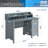 Techni Mobili Classic Office Desk With Storage, Grey