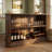 Home Bar Unit With 2-tier Shelves-700244668