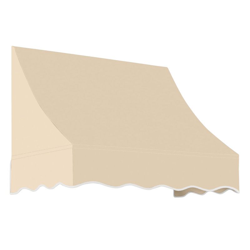 Auvent fixe en tissu acrylique Awantech Nantucket, Brun clair, H 44 po x l 52,5 po x P 36 po