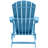 HDPE Folding Adirondack Chair With Cup Holder,Weather-Resistant, Low Maintenance,Supports Up To 400Lbs,Light Blue,2 Pack-90977305