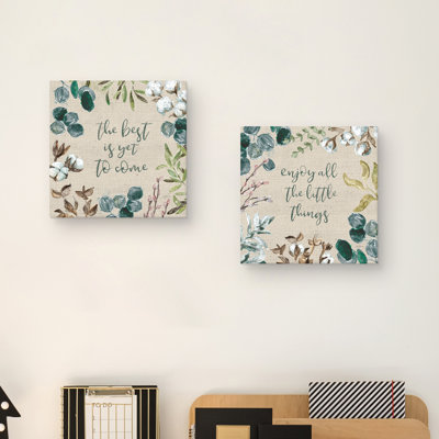 " Cotton Bouquet IV, Cotton Bouquet V " 2 Piece Art Print