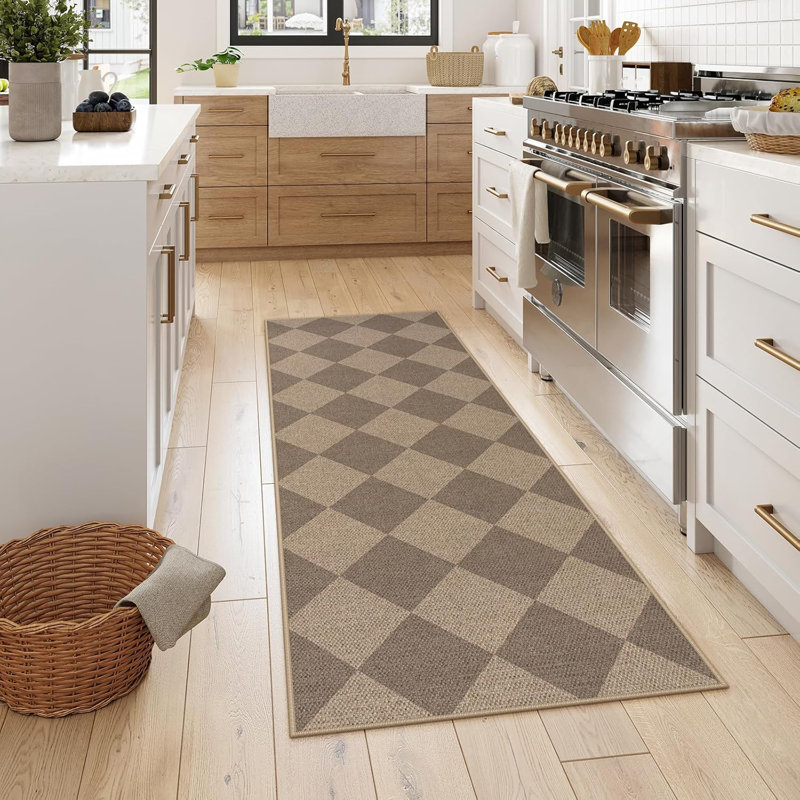 Vilena Herringbone Pattern Washable Area Rug - Chic Textured Design for Living Room, Bedroom, or Entryway Decor