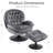 Zenon Velvet Swivel Accent Chair with Ottoman-991307801