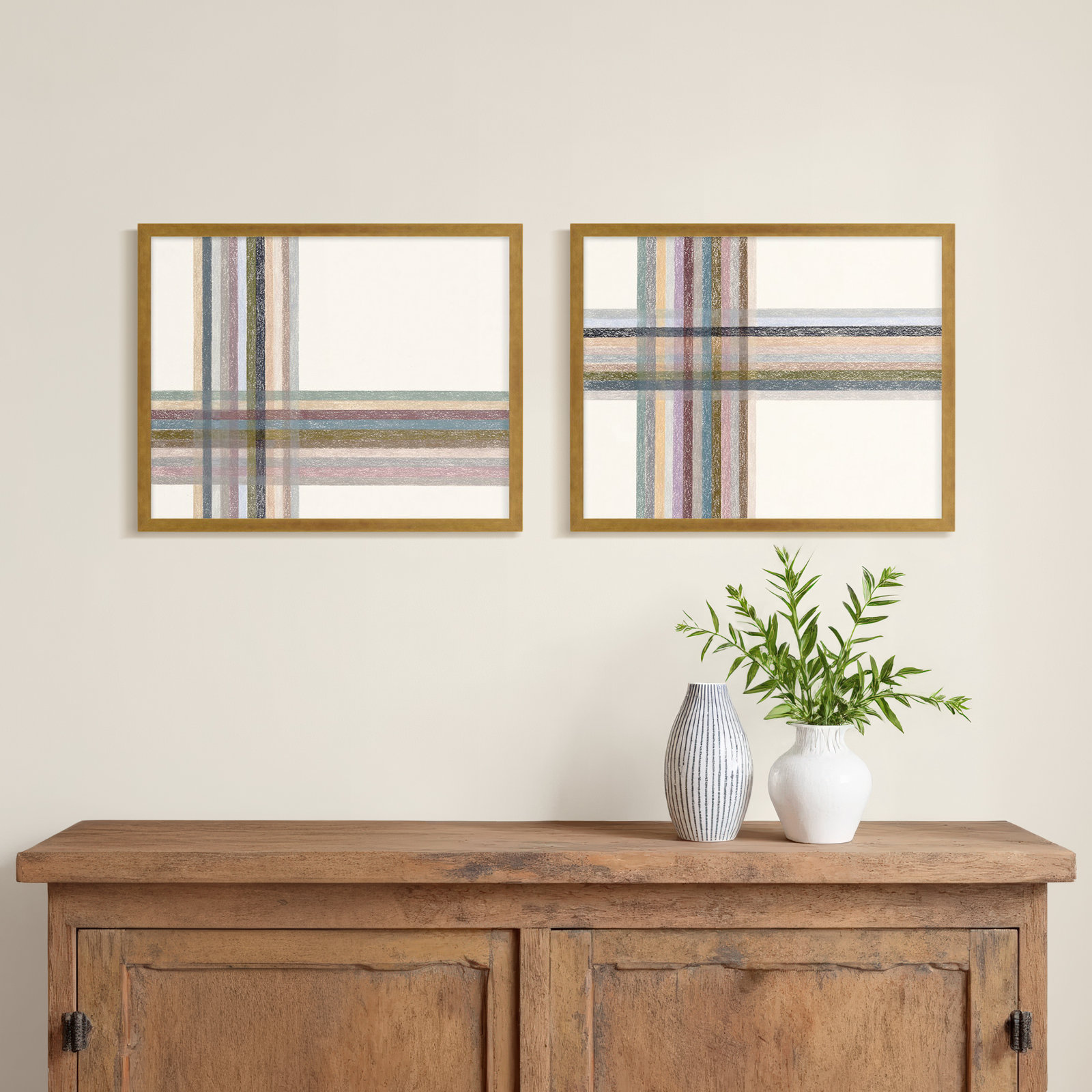 Lagos "Intersections Horizontal" Print, Gold Framed, 20" W x 16" H