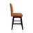 5-Piece Counter-Height Round Dining Set with Cushioned Linen Chairs, Orange-1247422497