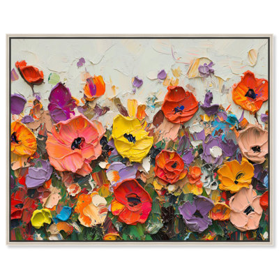 Impasto Flowers Canvas Floral Art by