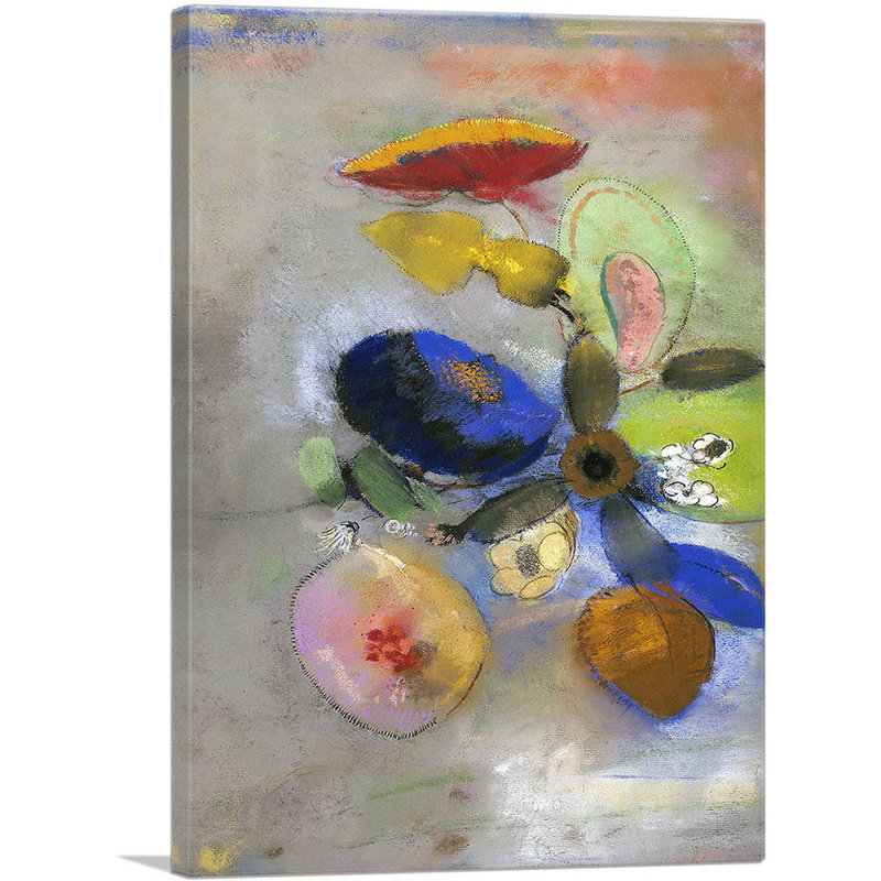 «Tori Home Flowers 1916» par Odilon Redon, reproduction d'art sur toile tendue, H 18 po x l 12 po x 1,5 po
