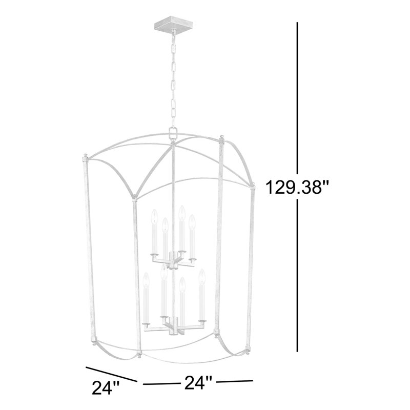 Olive 3-Light Metal Dimmable Lantern Chandelier, Antique Gold