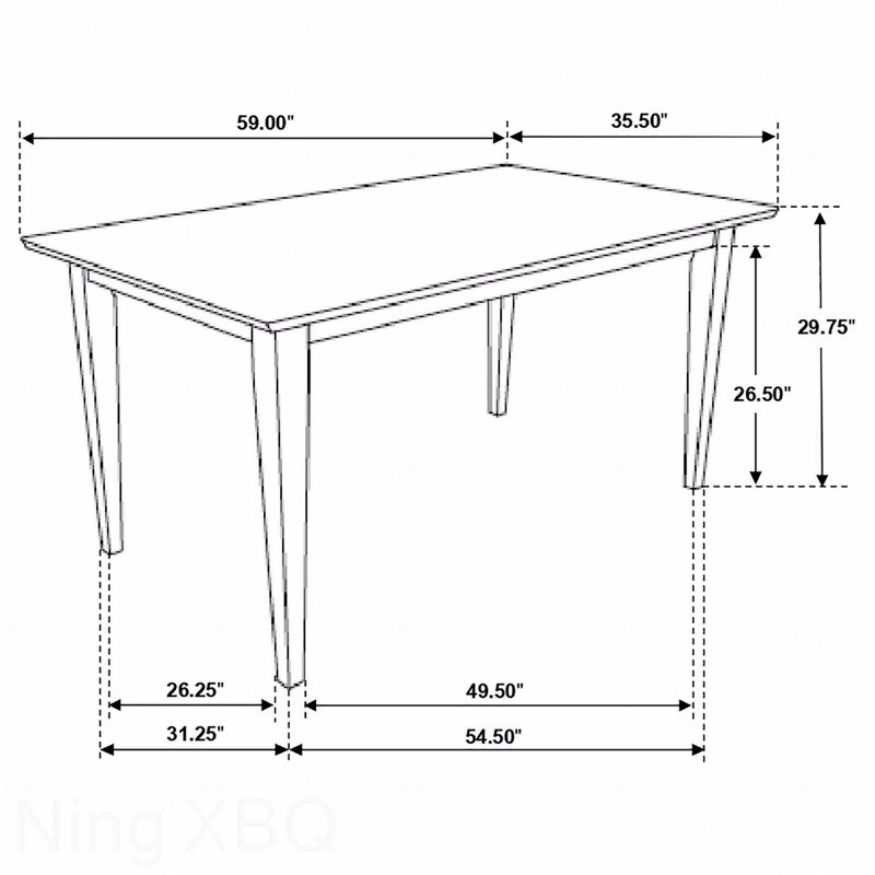 Rectangle Dining Table Solid Wood