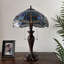Lampe de table Gloriann Tiffany, libellule en verre coloré, ampoules à DEL incluses, interrupteurs à chaînette: l 16 po x P 16 po x H 24 po-827690242