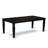 7 Piece Dining Set Includes a Rectangle Kitchen Table with Butterfly Leaf and 6 Polyester Fabric Upholstered Chairs, 42x84 Inch, Black-2022111268-2058985271