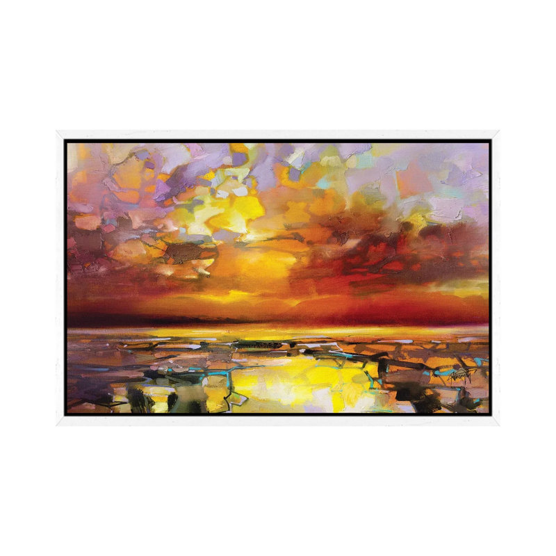 Sound Of Skye by Scott Naismith - Print on Canvas, White Floater Framed, 66.04cm H x 101.6cm W x 3.81cm D