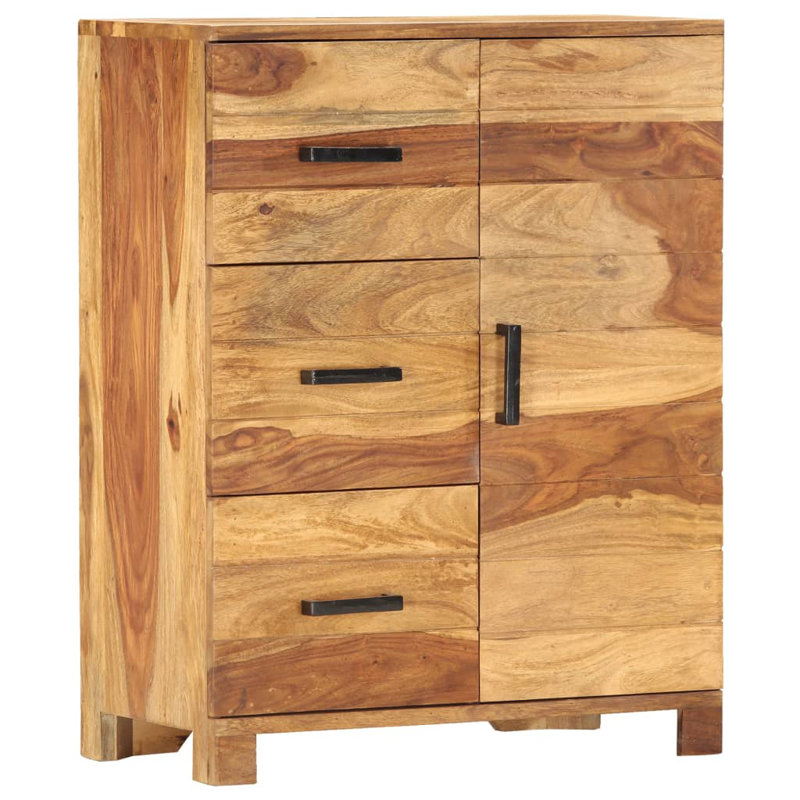 Buffet en bois de sheesham massif 22,8 po x 11,8 po x 29,5 po Sitton